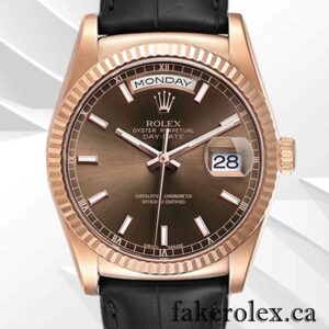ZF Rolex Day-Date Men's 36mm 118135-0086 Brown Dial